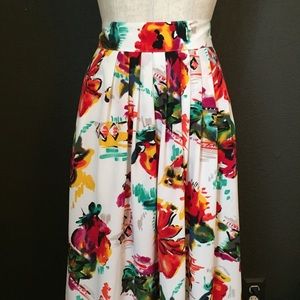 Vintage Jacqueline Ferrar Painted midi skirt